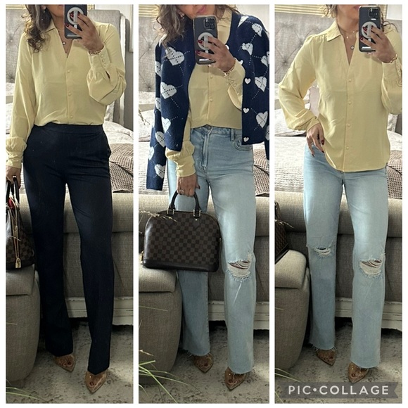 Tops - New🩷 Soft Button-Front Blouse 🤍